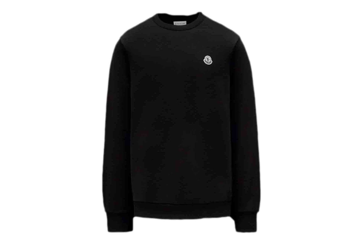 Pre-owned Moncler Logo Patch Sweatshirt Black
