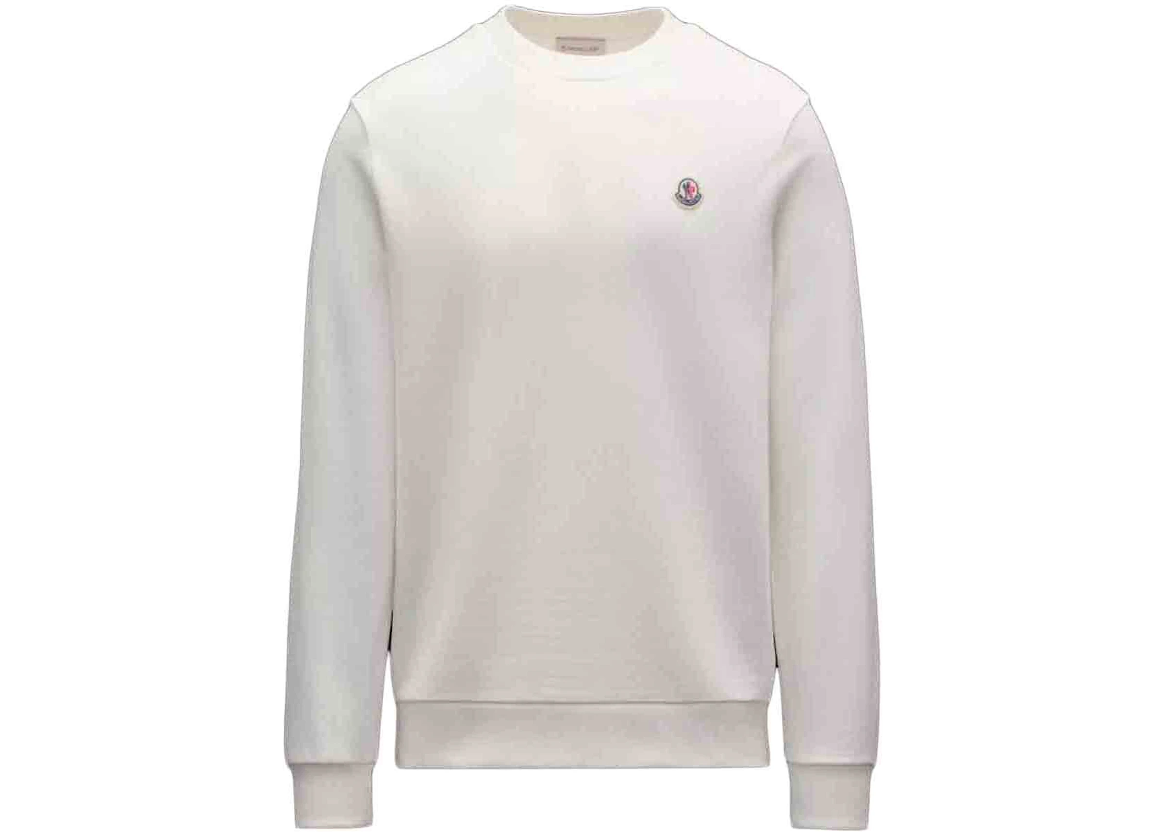 kul mudder Løft dig op Moncler Logo Patch Sweatshirt Silk White - US