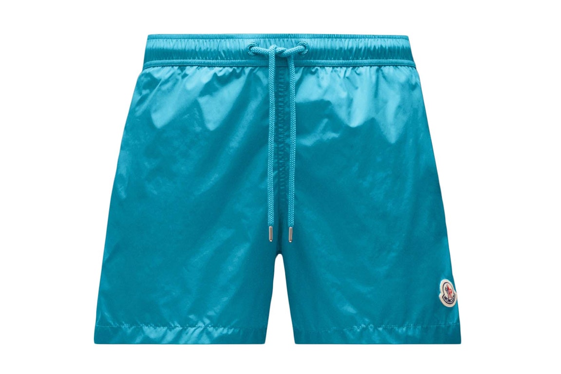 Pre-owned Moncler Logo Patch Swim Shorts Capri