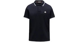 Moncler Logo Polo Shirt Navy Blue/White