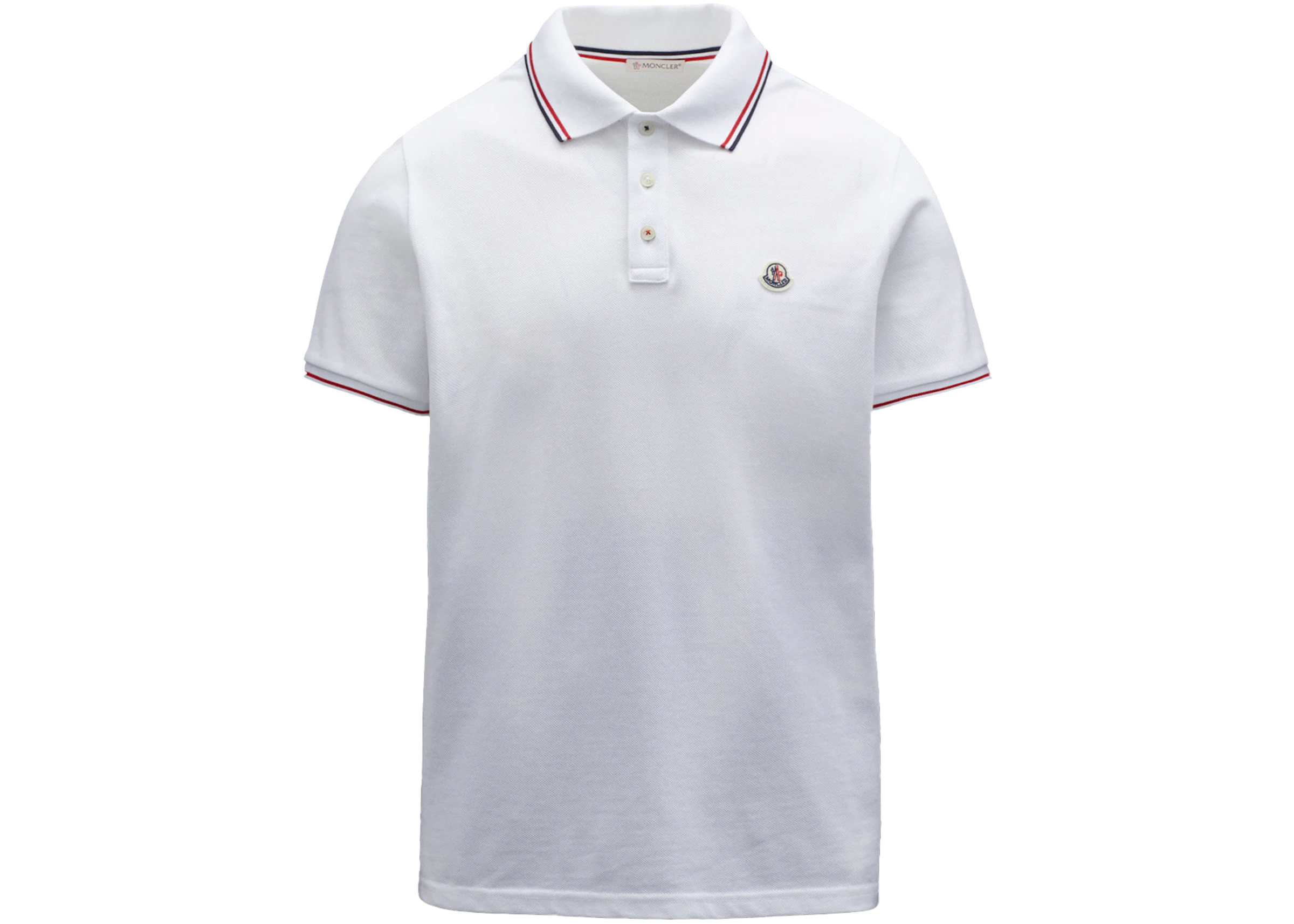 Sitcom deer Advanced Moncler Logo Polo Shirt White/Red/Black - US