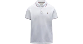 Moncler Logo Polo Shirt White/Red/Black