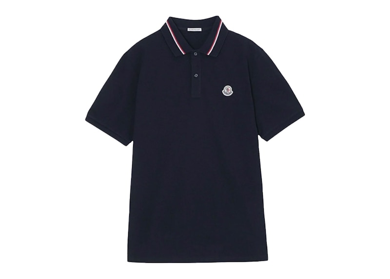 Moncler Logo Signature Polo Dark Navy Men's - US