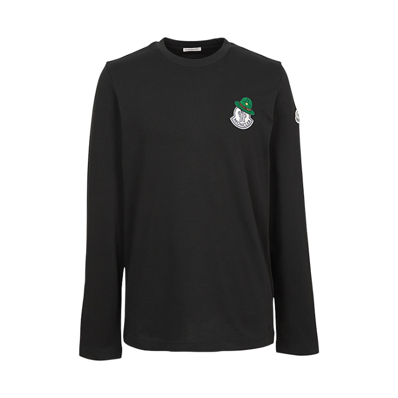 【美品・2025SS】MONCLER　LongSleeve T-shirt【S】 Moncler Grenoble Men's Cotton Logo Long-Sleeve T-Shirt | Neiman Marcus