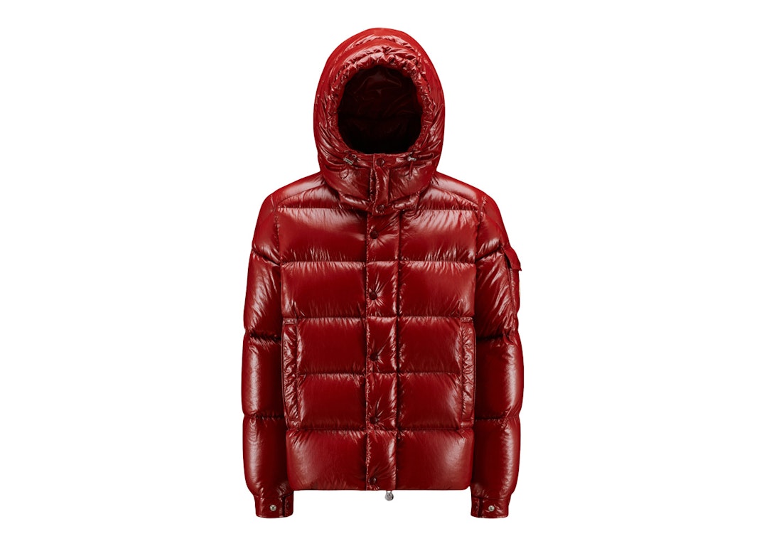 Pre-owned Moncler Maya 70th Anniversary Special Edition Short Down Jacket Berry Red