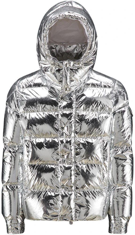 Moncler Collection Meuse Short Down Jacket Female Silver Size 5