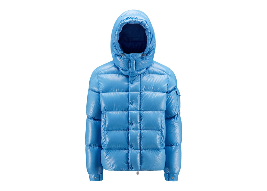 Pre-owned Moncler Maya 70th Anniversary Special Edition Short Down Jacket Sky Blue