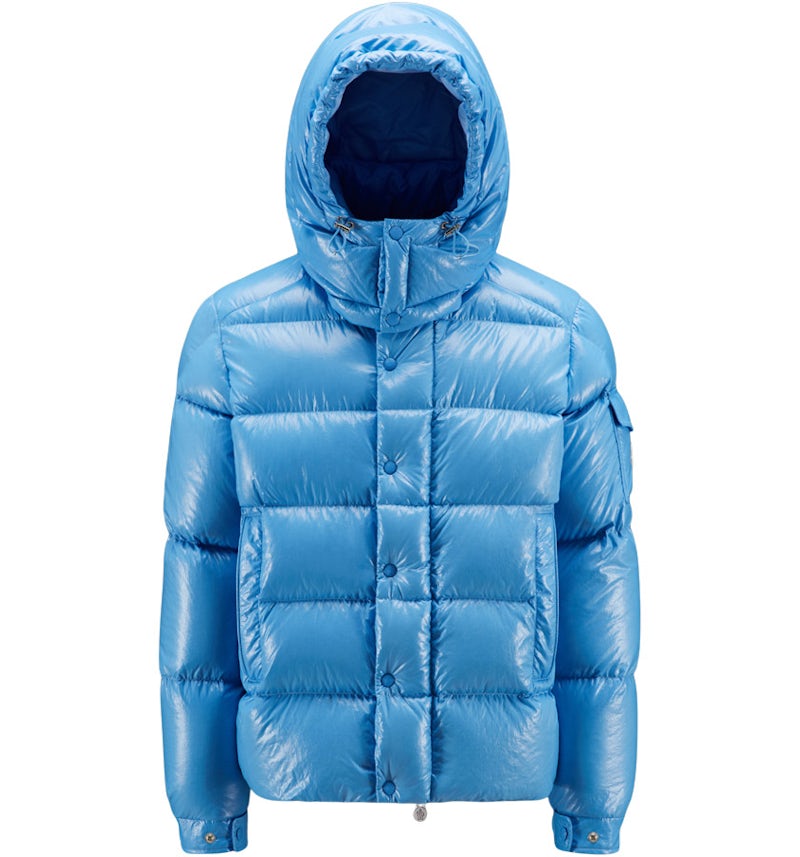 Down Jacket Moncler Blue Windbreaker Moncler Padded Zip-up Jacket