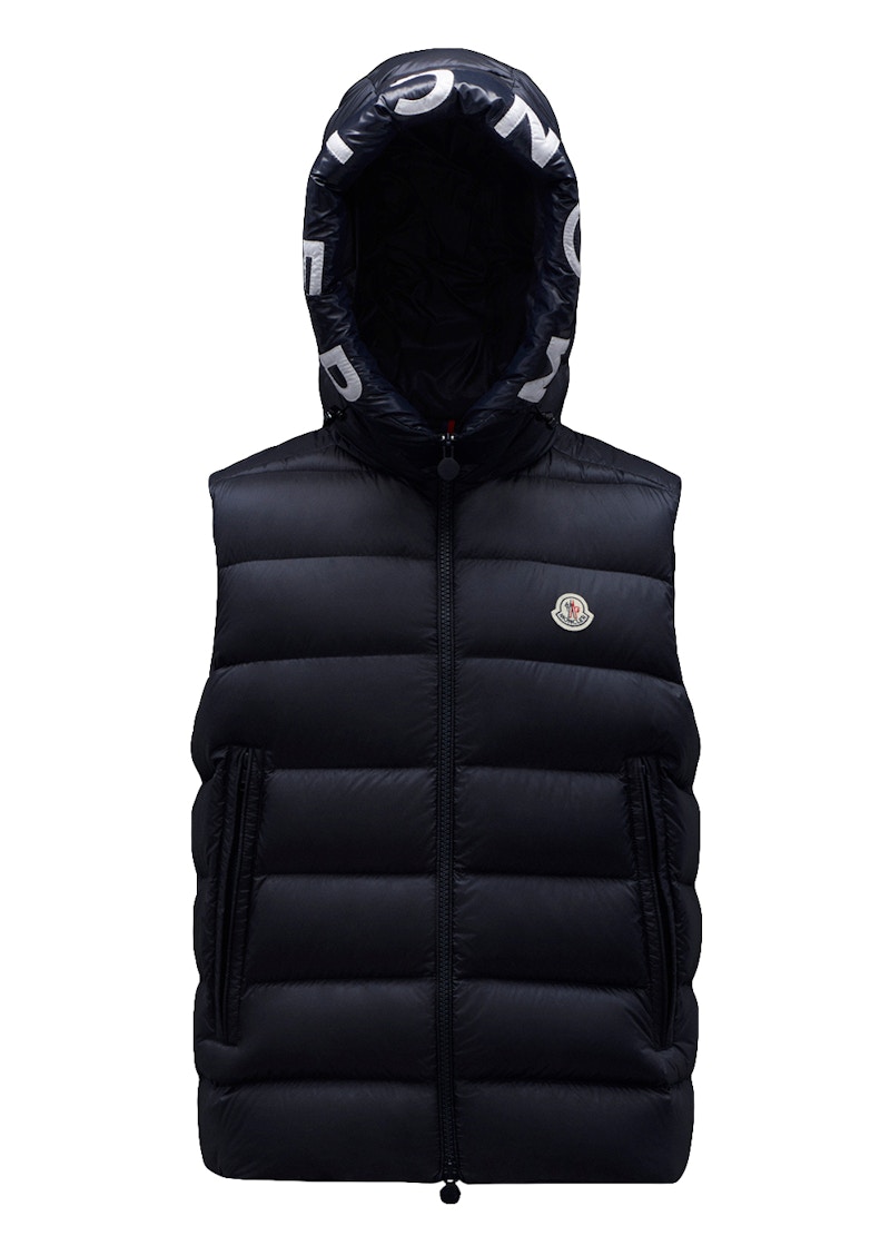 Mens moncler gilet with on sale hood