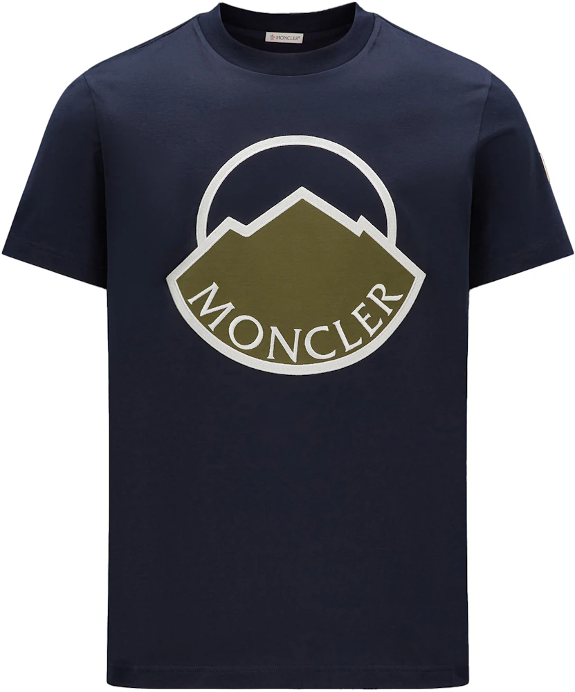 Moncler Mountain Logo T-shirt Navy Blue Men's - SS23 - US