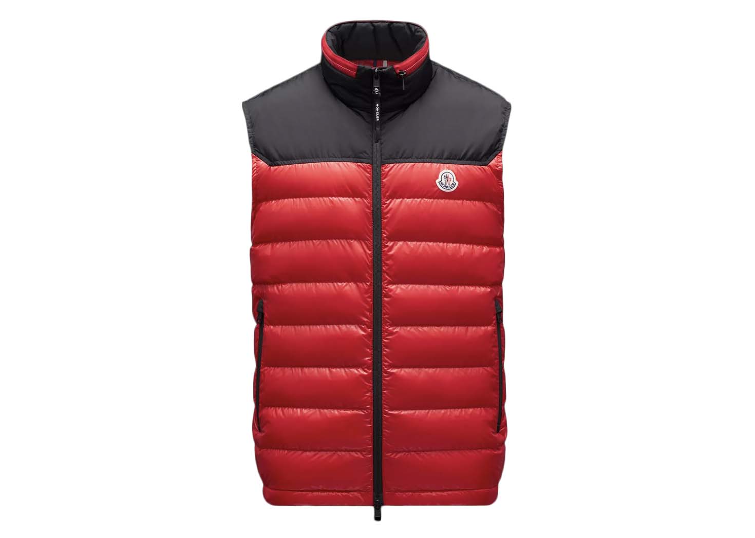 Mens red shop moncler gilet