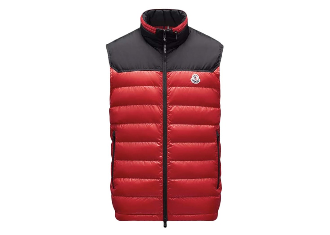 Pre-owned Moncler Ortac Down Vest Ruby Red