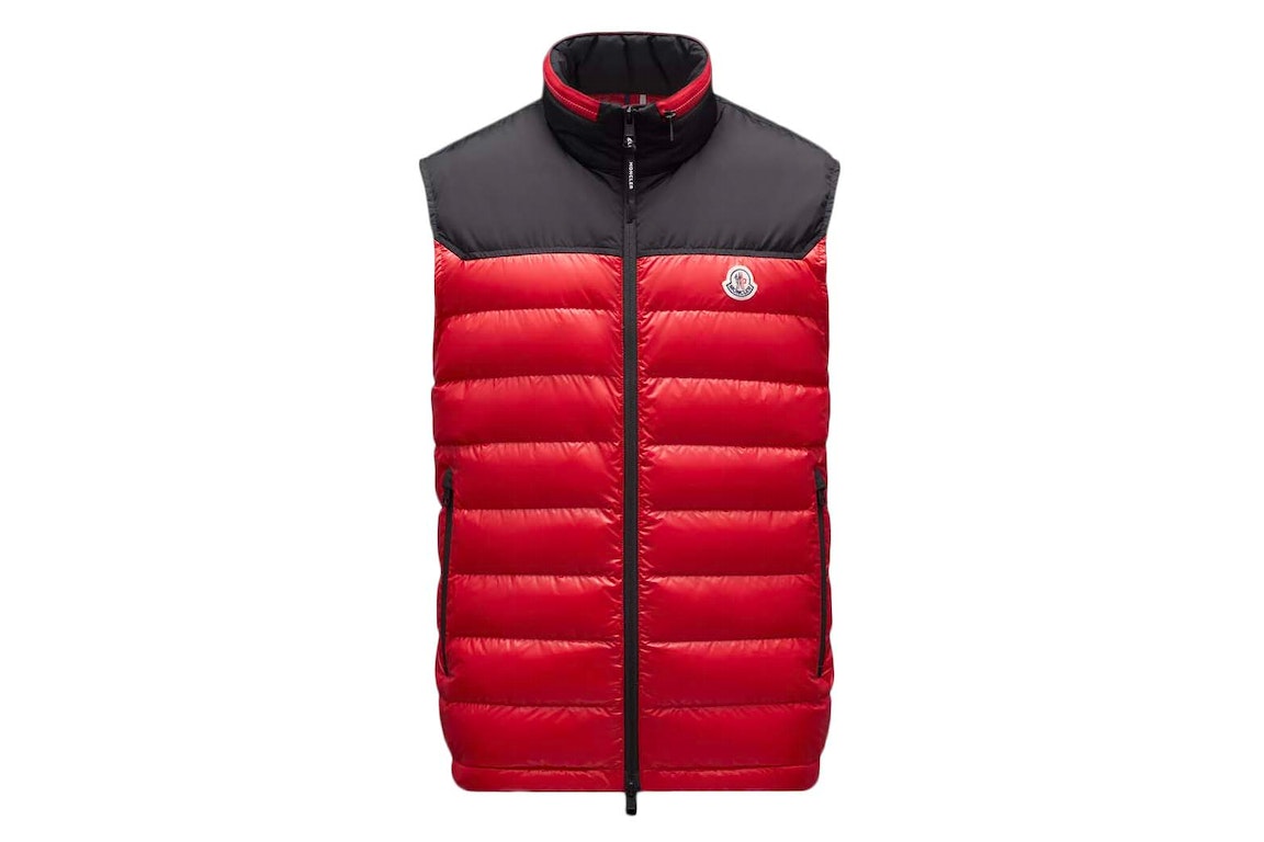 Pre-owned Moncler Ortac Down Vest Ruby Red