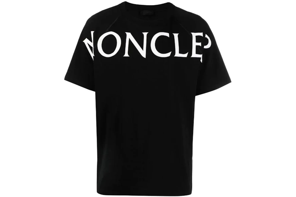 Moncler Oversize Logo Print T-shirt Black