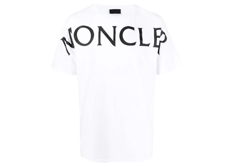 Moncler Oversize Logo Print T-shirt White - SS21 Men's - US