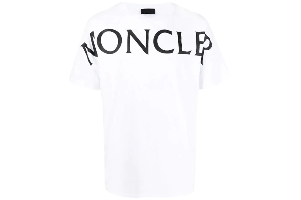 Moncler Oversize Logo Print T-shirt White