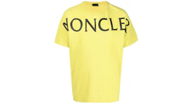 Moncler Oversize Logo Print T-shirt Yellow