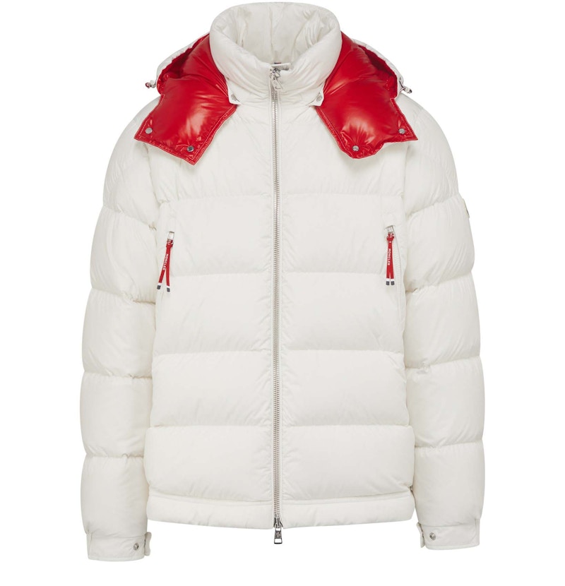 Red and white puffer on sale