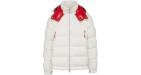 Moncler Poirier Puffer Jacket White/Red