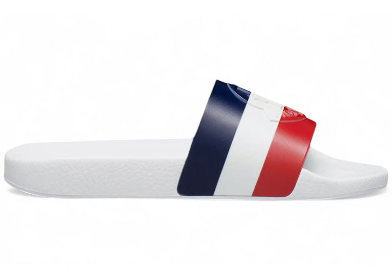 Pre-owned Moncler Men's  Pool Slide Sneakers In Optical White