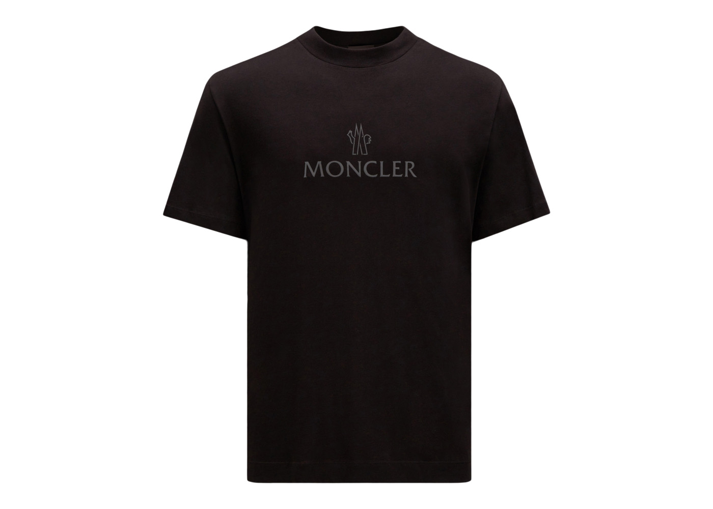 Moncler Reflective Logo Print T-Shirt Black/Dark Grey Men's - US