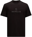 Moncler Reflective Logo Print T-Shirt Black/Dark Grey