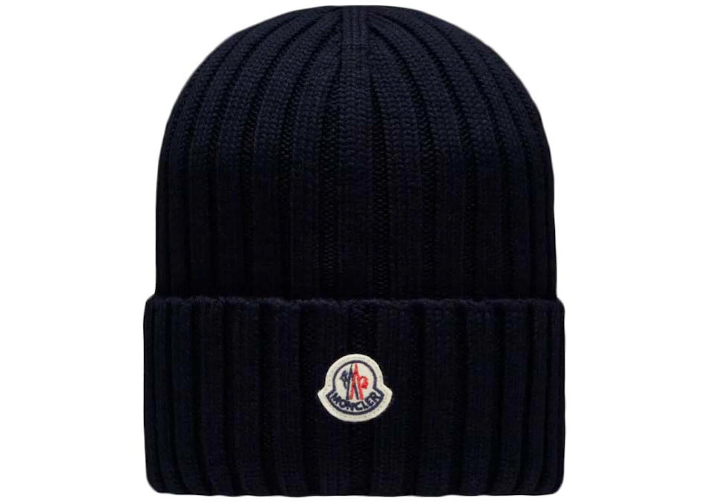 Moncler Ribbed Knit Beanie Navy - FW22 - US