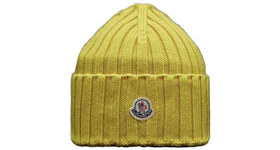 Moncler Ribbed Knit Beanie Yellow
