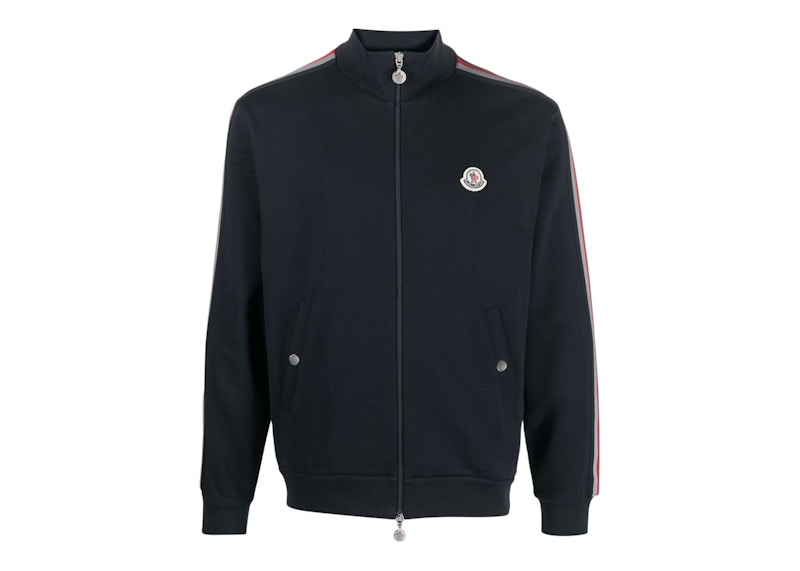 Moncler navy store zip hoodie