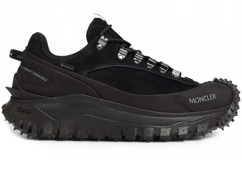 Pre-owned Moncler Men's Trailgrip Apex Sneakers In Black