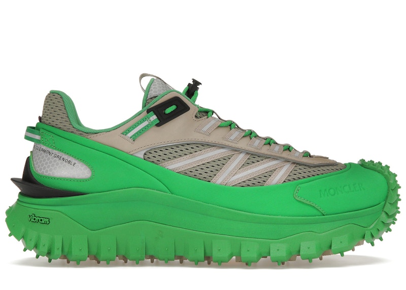 Pre-owned Moncler Men's  Trailgrip Sneakers In Beige/green In Multi