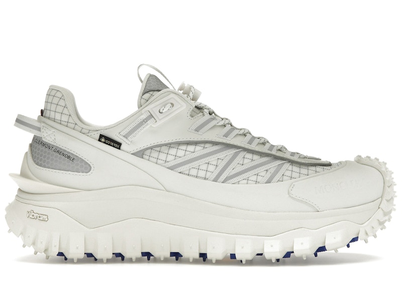 Pre-owned Moncler Men's  Trailgrip Goretex Low Sneakers In White