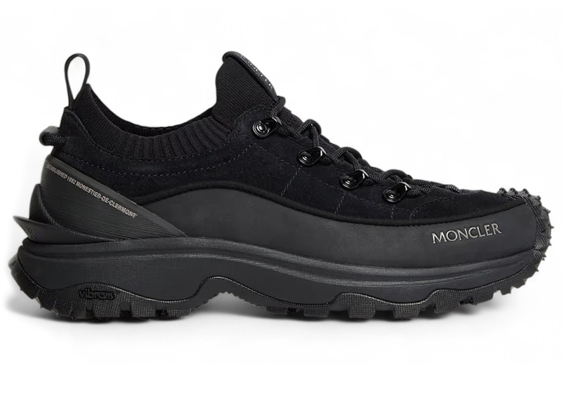 Pre-owned Moncler Men's  Trailgrip Lite 3 Sneakers In Black