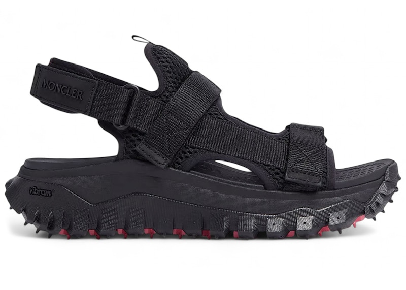 Pre-owned Moncler Trailgrip Vela Waterrepellent Sandal (women's) Sneakers In Black