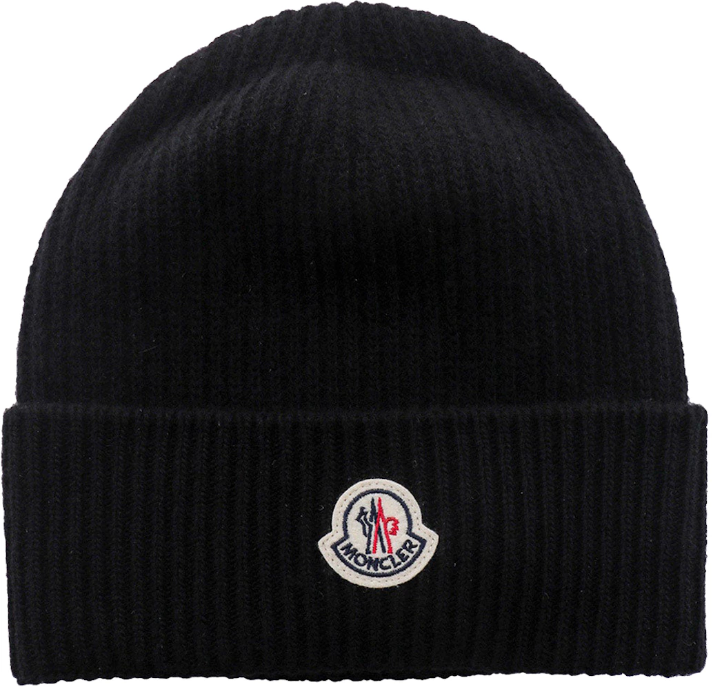 Moncler Virgin Wool And Cashmere Womens Hat Black - US