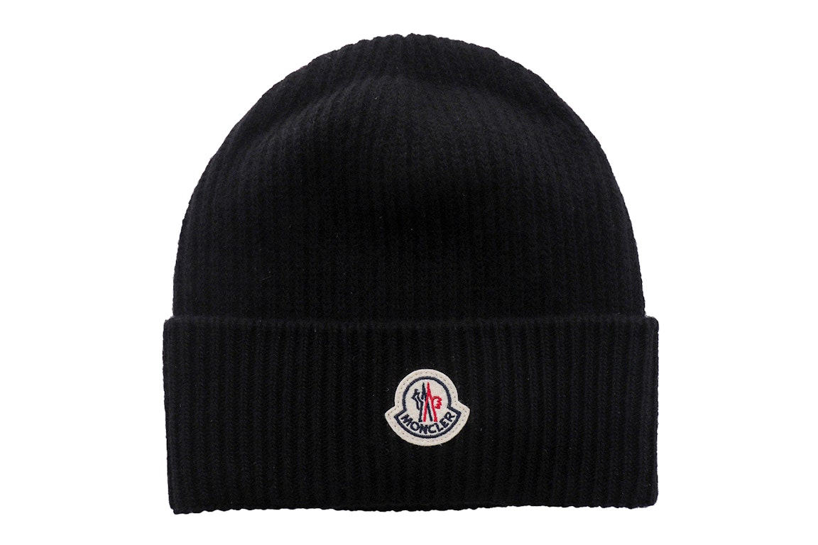 Pre-owned Moncler Virgin Wool And Cashmere Womens Hat Black