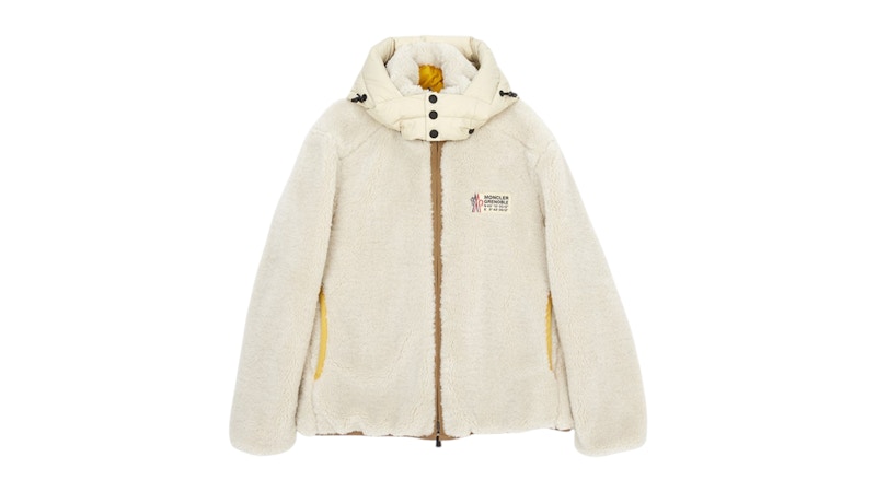 Pre-owned Moncler Men's Wengi Teddy Reversible Padded Jacket In Beige In Sand