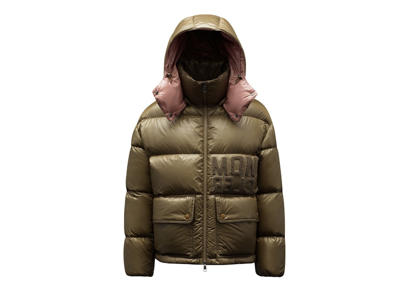 Moncler Women s Abbaye Short Down Jacket Mud Brown US