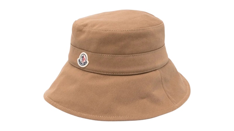 Moncler Women's Drawstring Cord Bucket Hat Beige