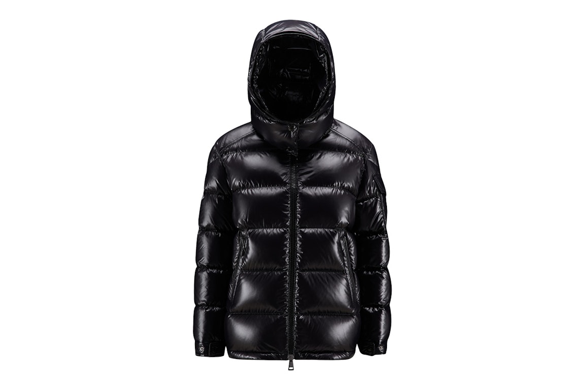 Pre-owned Moncler Women's Maire Short Down Jacket Glossy Black