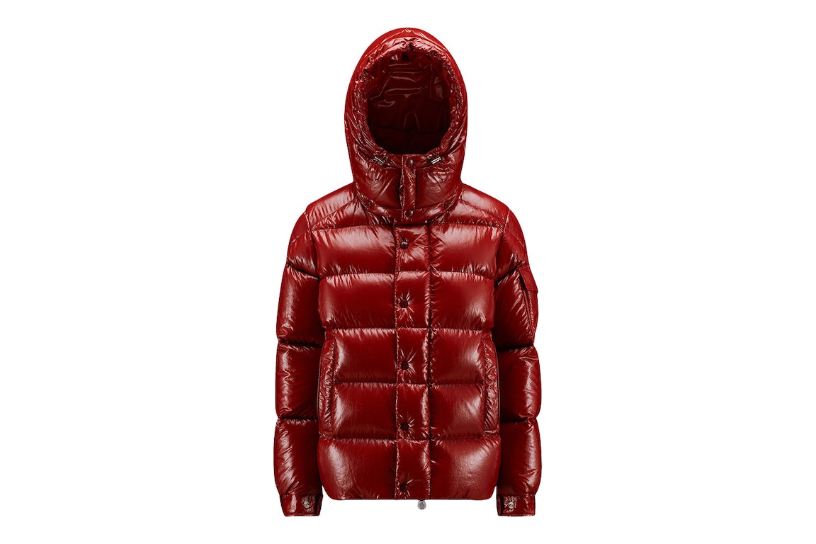 Pre-owned Moncler Women's Maya 70th Anniversary Special Edition Short Down Jacket Berry Red