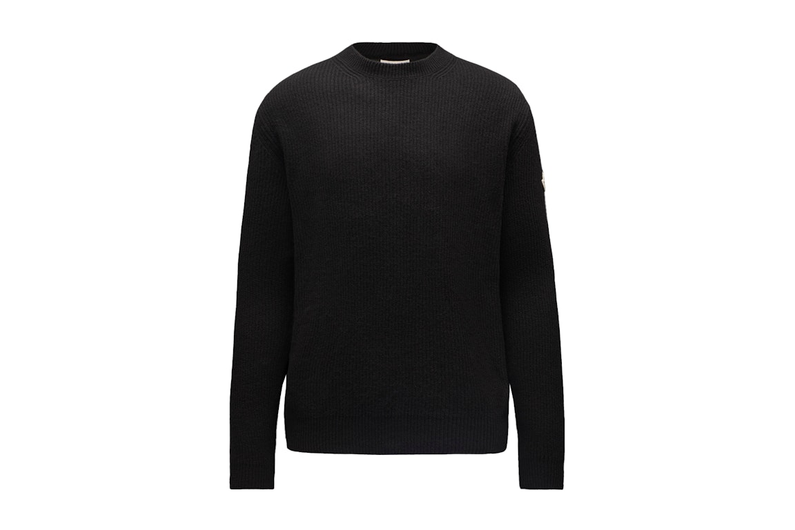 Pre-owned Moncler Wool And Cashmere Knit Sweater Black