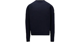 Moncler Wool and Cashmere Knit Sweater Ink Blue