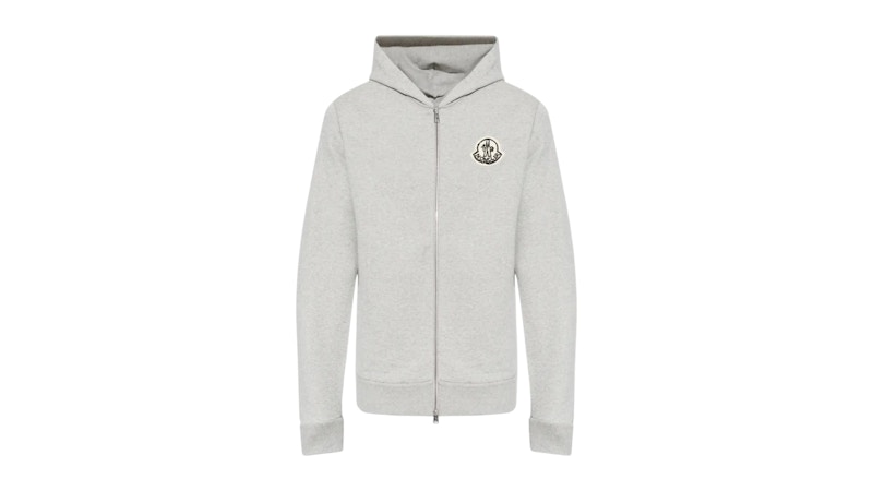 Moncler Zip Up Cardigan Gray