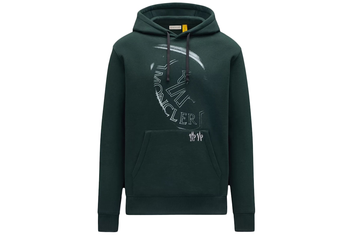 Pre-owned Moncler X 1017 Alyx 9sm Logo Hoodie Forest Green