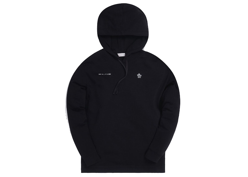 Moncler x 1017 Alyx 9SM Jersey Double Logo Hoodie Black - SS21