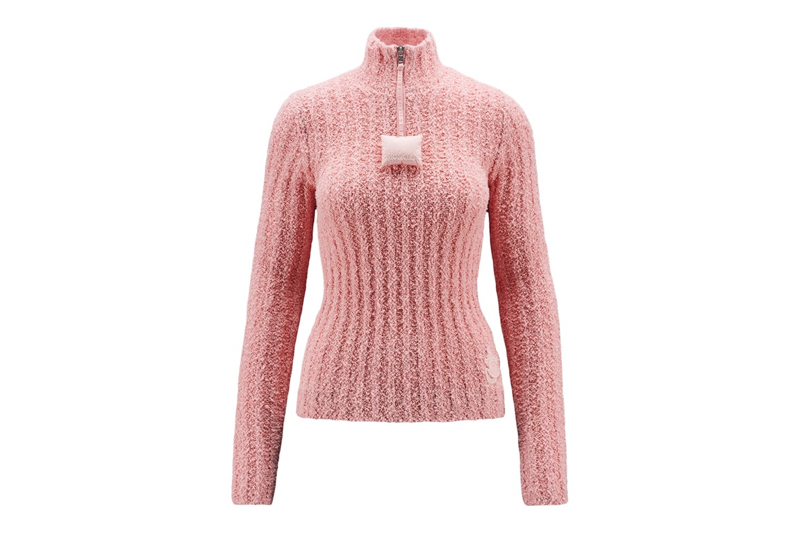 Pre-owned Moncler X Jw Anderson Cotton Boucle Jumper Baby Pink