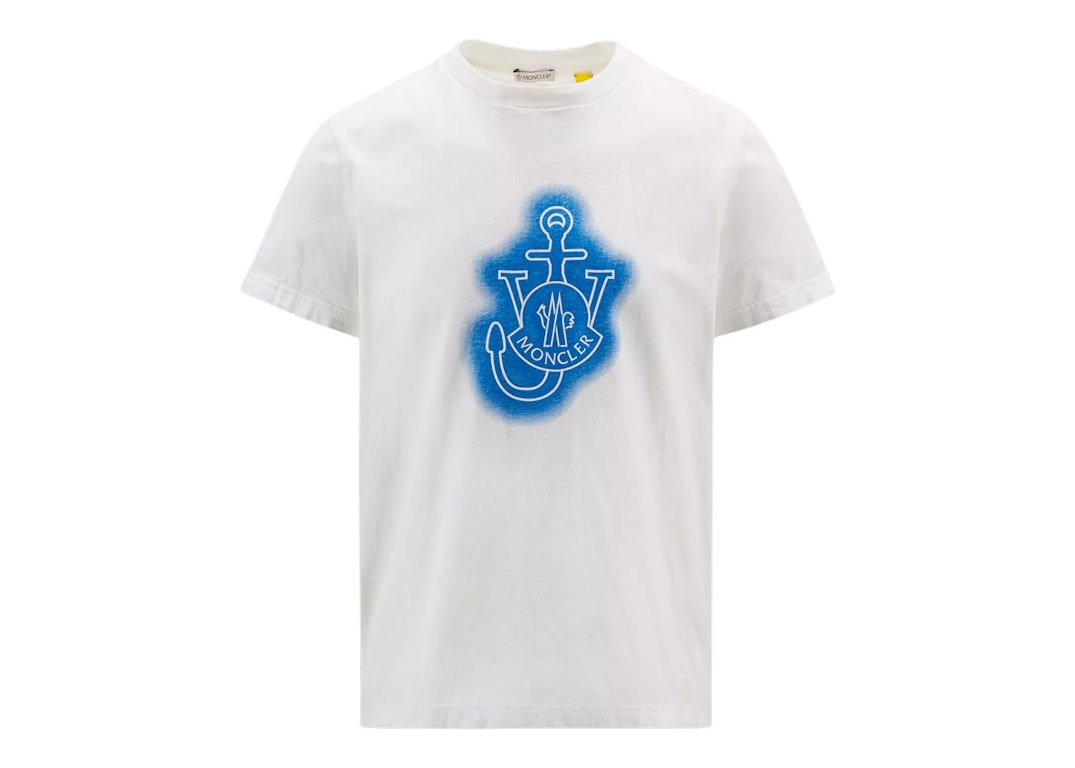 Pre-owned Moncler X Jw Anderson Logo T-shirt White/light Blue