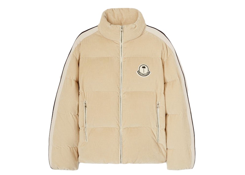 Pre-owned Moncler X Palm Angels Abrolhos Down Jacket In Beige/white