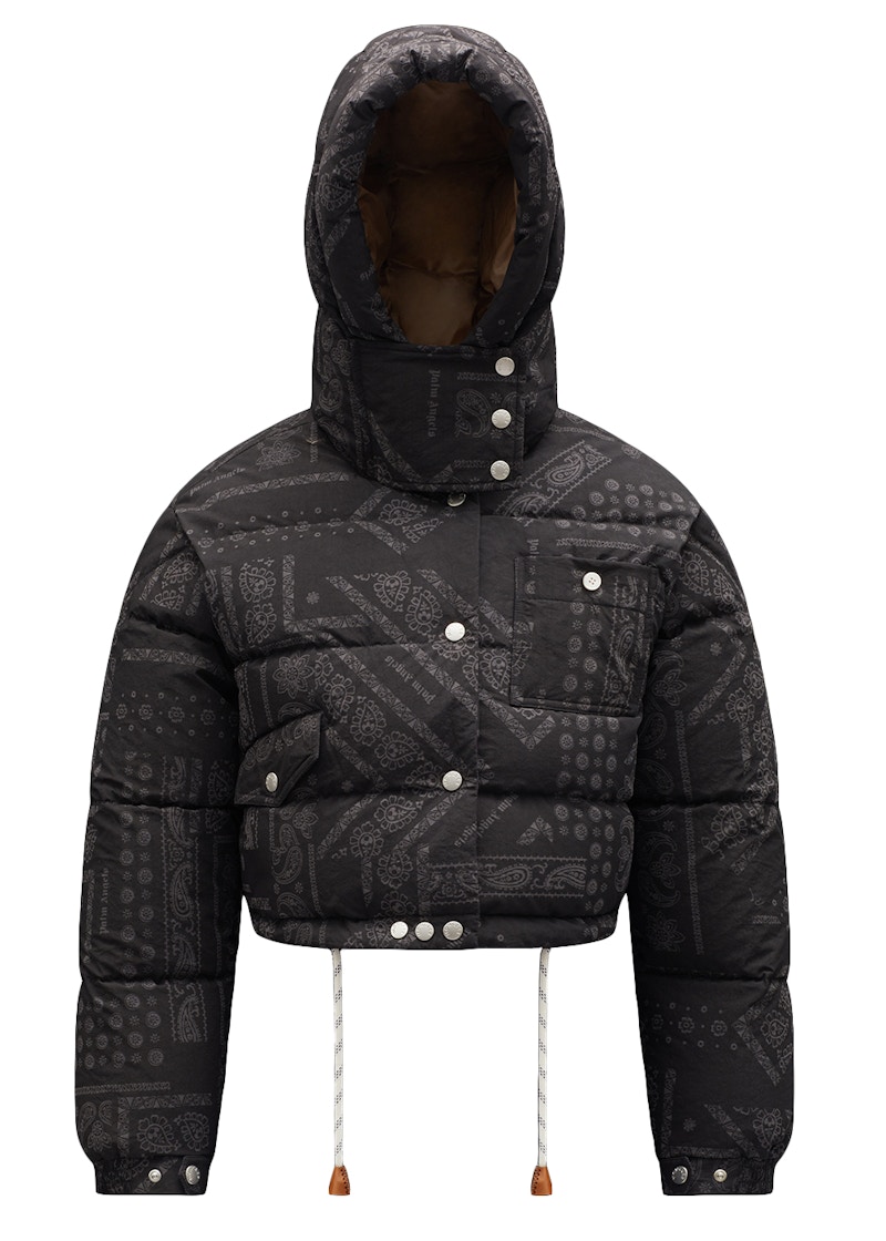 Moncler x Palm Angels Rodman Short Down Jacket Black White Men's